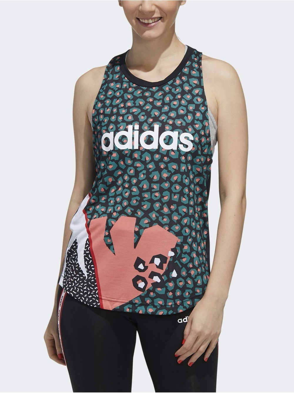 Adidas x Farm Rio Muscle Tank Top Tropical Athletic Work Out Size Large